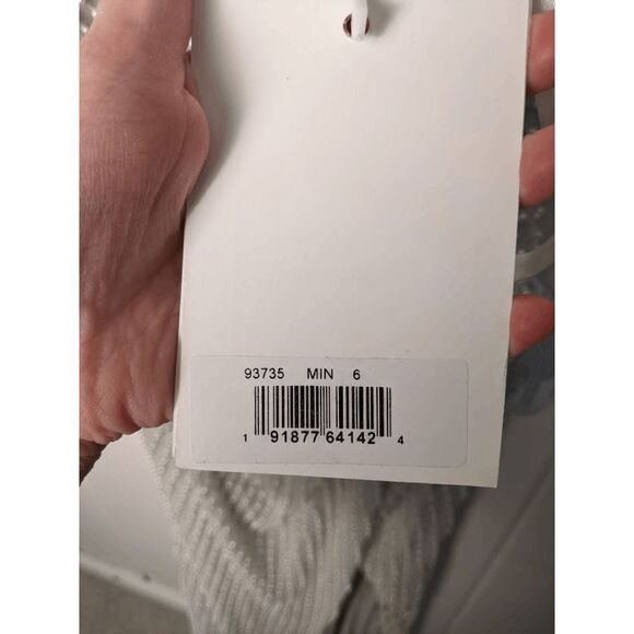 NWT Mac Duggal Women’s One Shoulder Beaded Maxi Dress Silver Size 6 - Picture 6 of 11